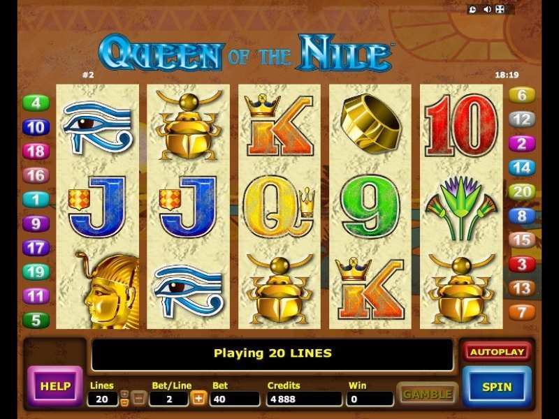 Play queen of the nile slot machine